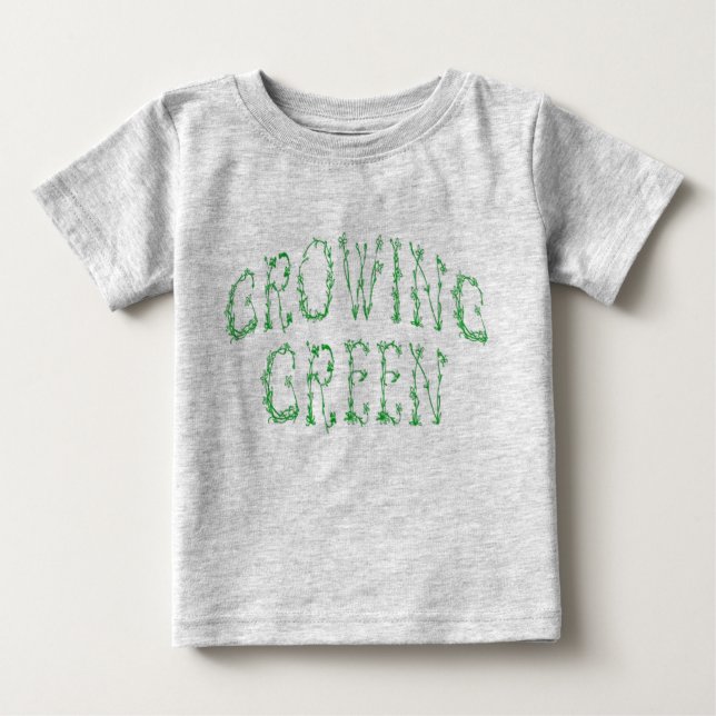 WACHSENDE GRÜNE BABIEN BABY T-SHIRT (Vorderseite)