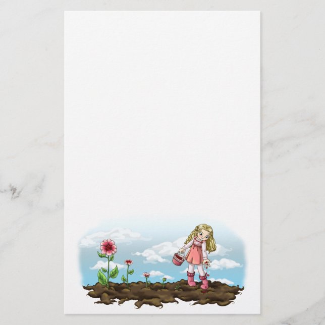 Wachsende Herzen Briefpapier (Vorderseite)