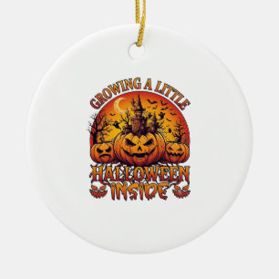 Wachsende kleine Halloween-Kürbisse im Inneren, Ge Keramik Ornament