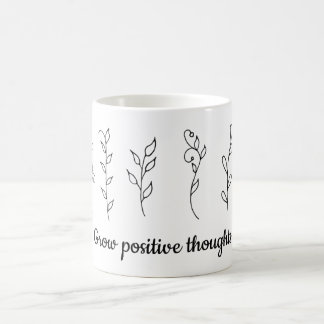 Wachsende positive Gedanken Blume Minimalistisch N Kaffeetasse