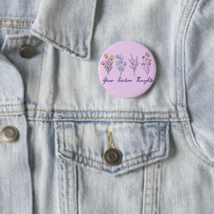 Wachsende positive Gedanken Wildblume Pflanze Button