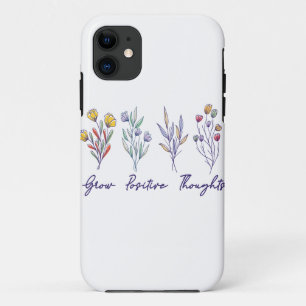 Wachsende positive Gedanken Wildblume Pflanze Case-Mate iPhone Hülle