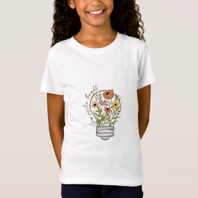 Wachsende positive Gedanken Wildblumen Inspiration T-Shirt (Vorderseite)