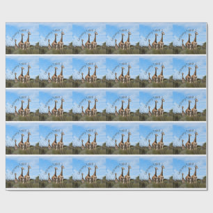 Wachsende Safari-Verpackung Geschenkpapier