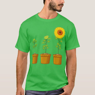 wachsende Sonnenblumen Pflanze Liebhaber T-Shirt