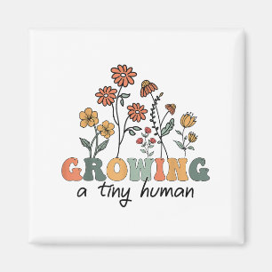 Wachsender kleiner Mensch Florale Blumen Tee Lusti Magnet