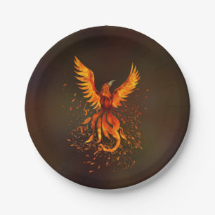 Wachsender Phoenix-Vogel Pappteller
