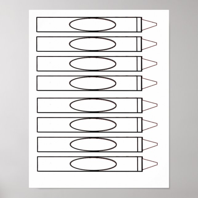 Wachsmalstifte - Schwarz & Weiß Poster (Vorne)