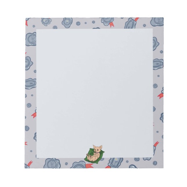Wachssiegel mit Blumen Notizblock (Vorderseite)