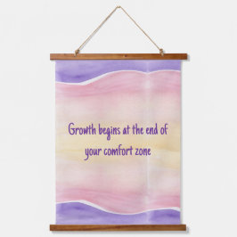 Wachstum beginnt mit Holzklappen-Wandteppich Wandteppich Mit Holzrahmen