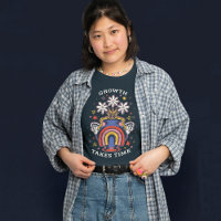 WACHSTUM BRAUCHT ZEIT FARBIGE BLUME VASE