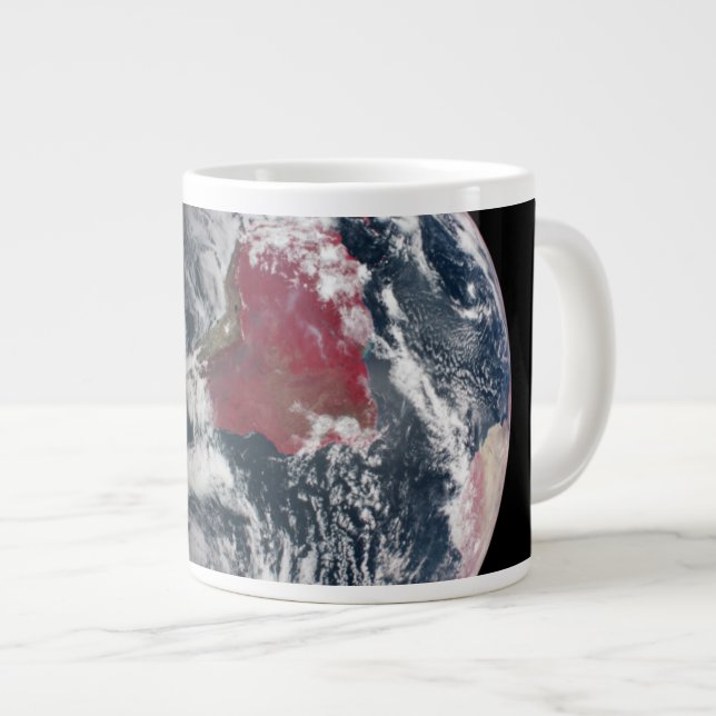 Wachstum der Pflanze auf dem Planeten Erde. Jumbo-Tasse (Vorderseite Rechts)