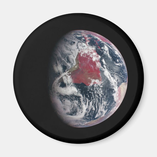 Wachstum der Pflanze auf dem Planeten Erde. Magnet (Vorne)