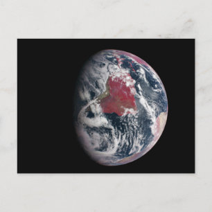 Wachstum der Pflanze auf dem Planeten Erde. Postkarte