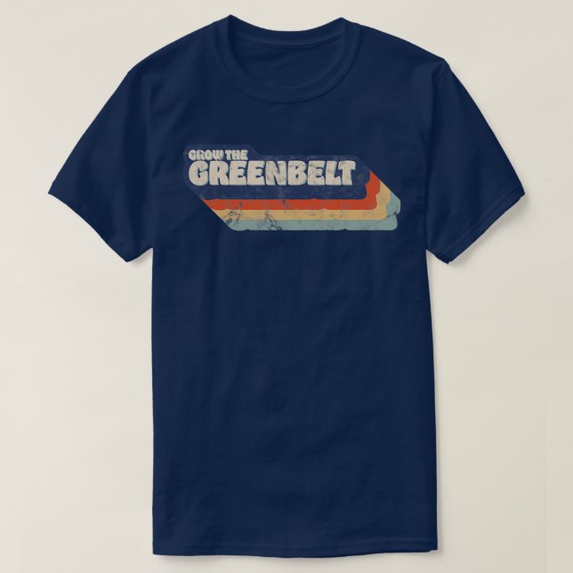 Wachstum des Greenbelt-Retro T-Shirt (Design vorne)