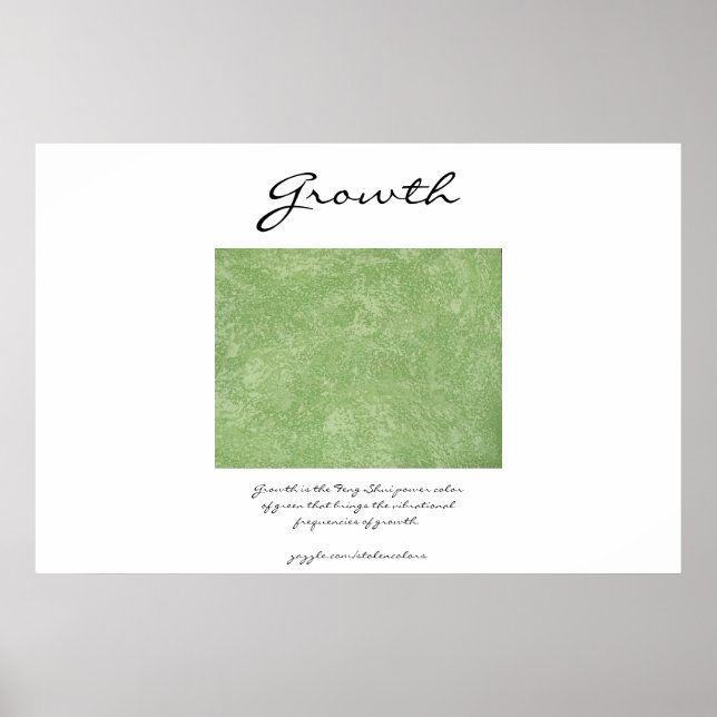 Wachstum - Feng Shui Green Poster (Vorne)