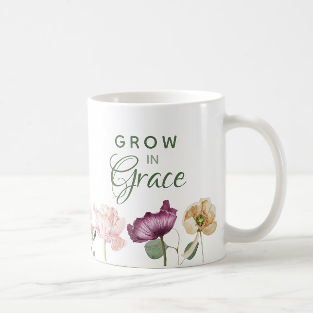 Wachstum in Grace Wasserfarbenfloral Kaffeetasse (Rechts)