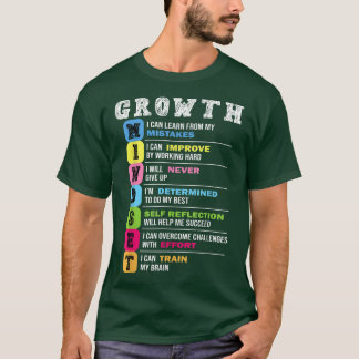 Wachstum Mindset Klasse Gehirn Motivation Unterneh T-Shirt
