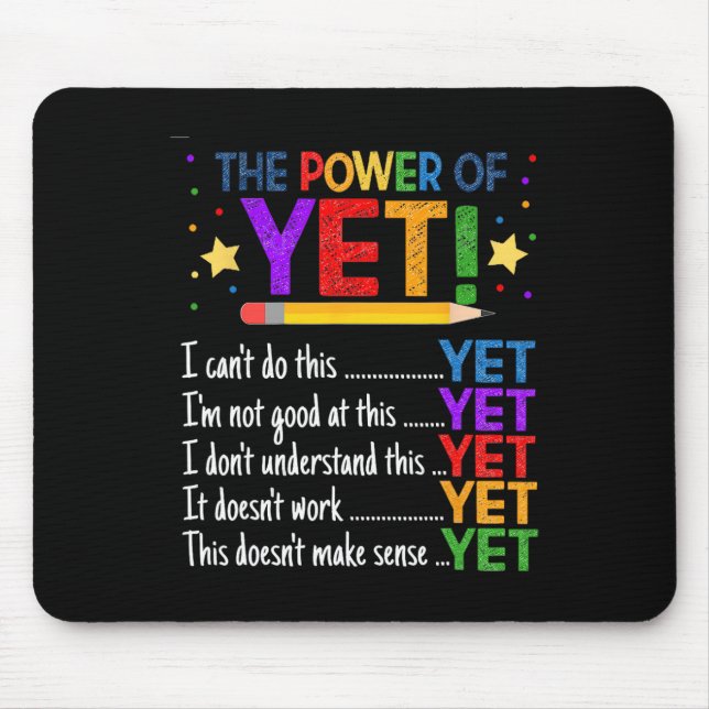 Wachstum Mindset Lehrer Kindness Power von yet Ins Mousepad (Vorne)