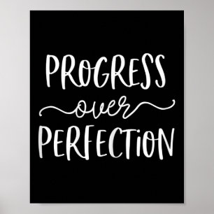 Wachstum Mindset Teacher Shirt Progress over Perfe Poster