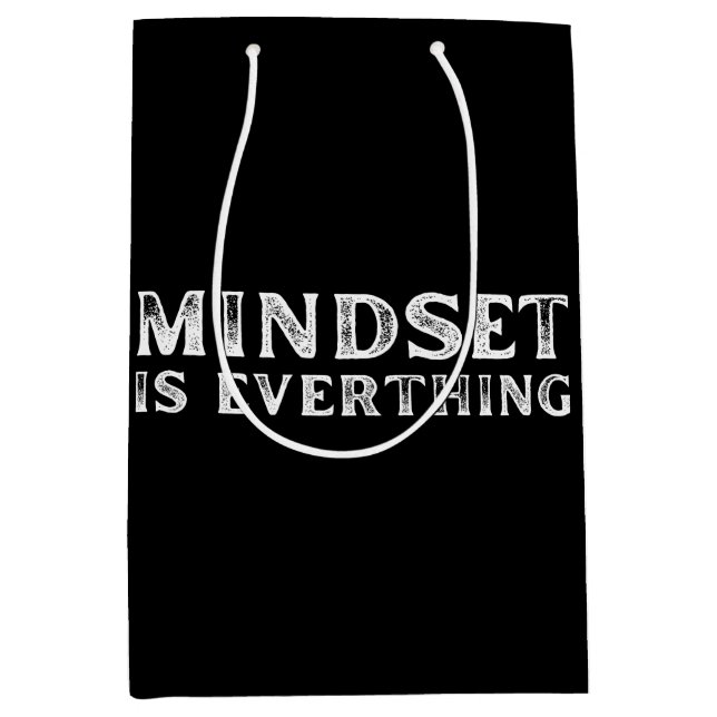 Wachstum Mindset Unternehmer Lehrer Fitness Motiva Mittlere Geschenktüte (Vorderseite)