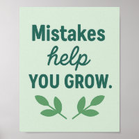 Wachstum Mindset Wall Art für Kinder