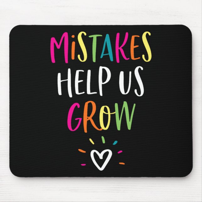 Wachstum Mindset zurück zum Schullehrer St Mousepad (Vorne)