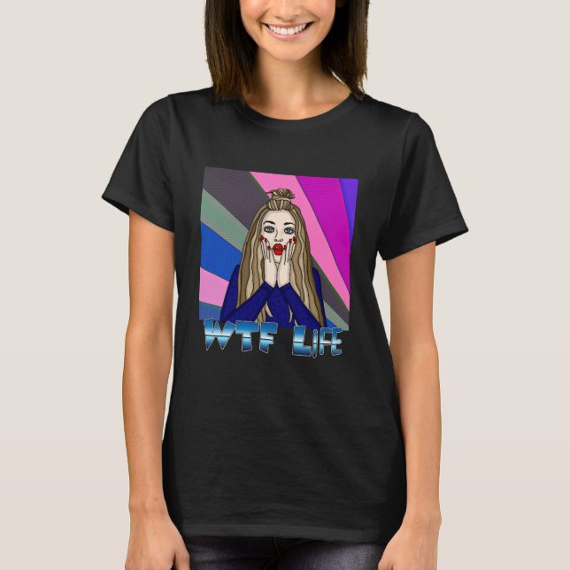 WACHSTUM | Pop Art Lady Freaking Out T-Shirt (Vorderseite)