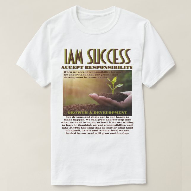 WACHSTUM UND Entwicklung T-Shirt (Design vorne)