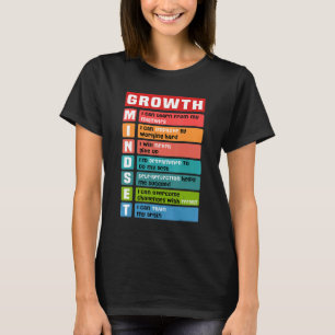 Wachstums-Mindset Definition Gehirn Motivierend Qu T-Shirt