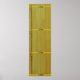 Wachstumsdiagramm - Bambusbretter mit Messungen Poster