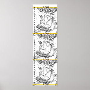 Wachstumsdiagramm - Drache in den Bäumen Poster