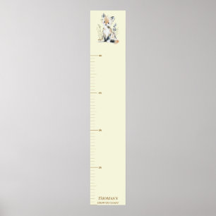 Wachstumsdiagramm für Kinder: Woodland Fox Poster