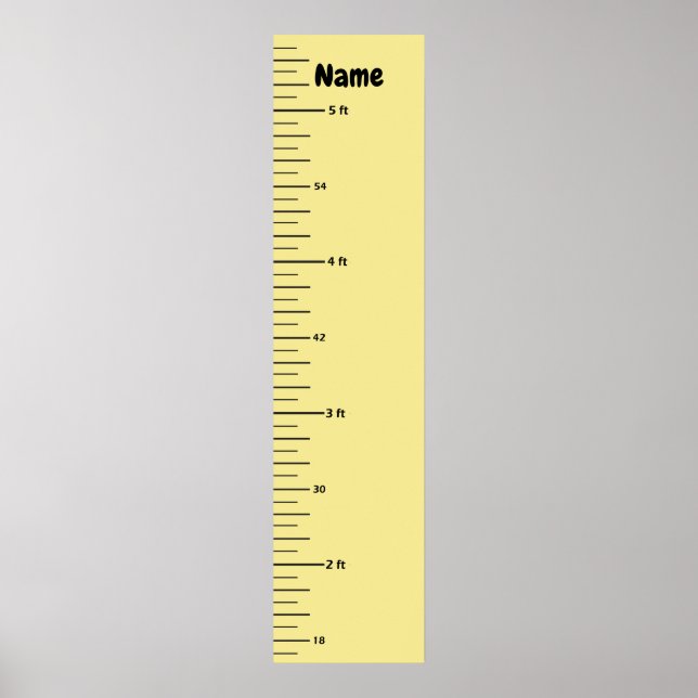 Wachstumsdiagramm hinzufügen Kindername und Clip A Poster (Vorne)