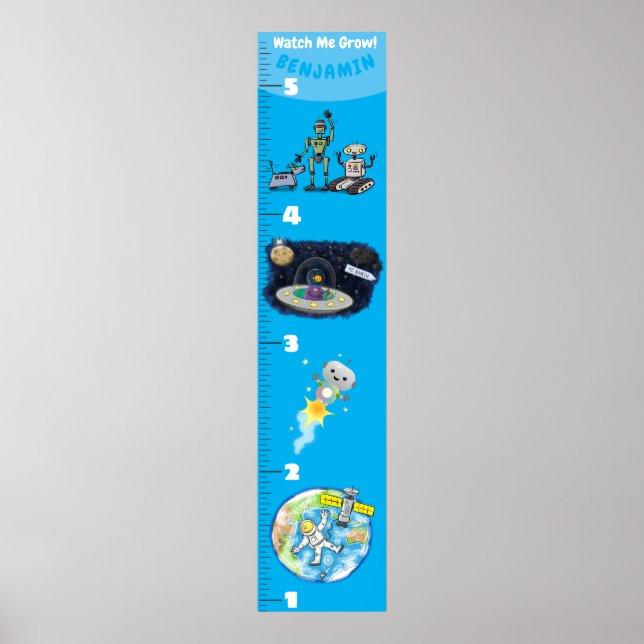 Wachstumsdiagramm niedlicher wissenschaftlicher Ca Poster (Vorne)