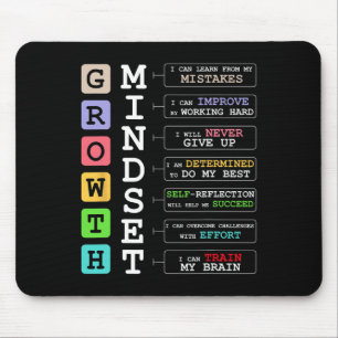 Wachstumsmentalität-Shirt Positive Schulklasse Leh Mousepad