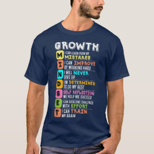 Wachstumsmindset positive Zitatmotivation Inspirat T-Shirt