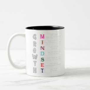 Wachstumsmindset-T - Shirt-Lehrer Zweifarbige Tasse