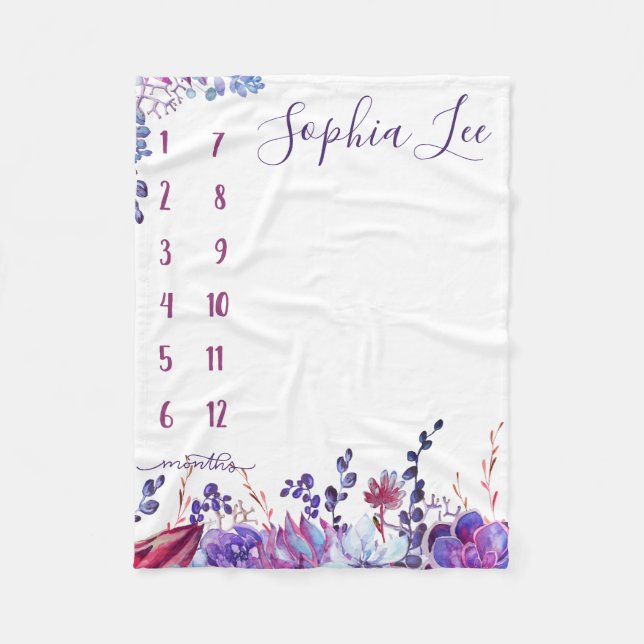 Wachstumspur - Meilenstein - Aquarellbilder Fleecedecke (Vorderseite)