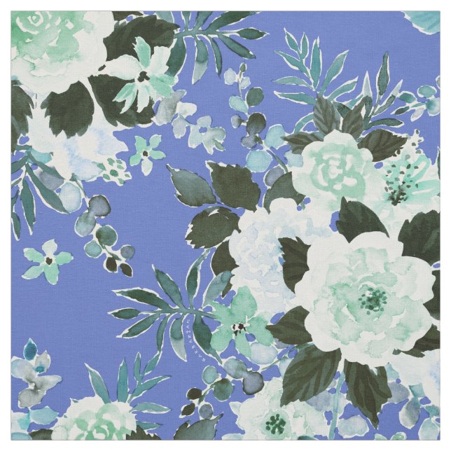 WACHSTUMSPURT Periwinkle Blue Floral Stoff (Muster)