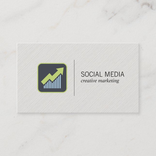 Wachstumssymbol | Social Media Marketing Visitenkarte (Vorderseite)