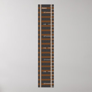 Wachstumstabelle für Eisenbahnstrecken Poster