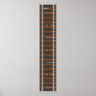 Wachstumstabelle für Eisenbahnstrecken Poster