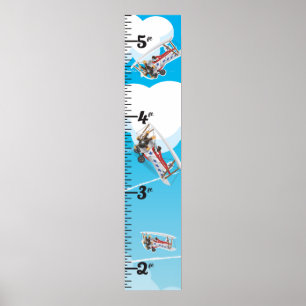 Wachstumstabelle für Flugzeug Poster