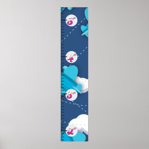 Wachstumstabelle für Flugzeug Poster