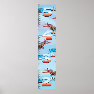 Wachstumstabelle für Flugzeuge Poster