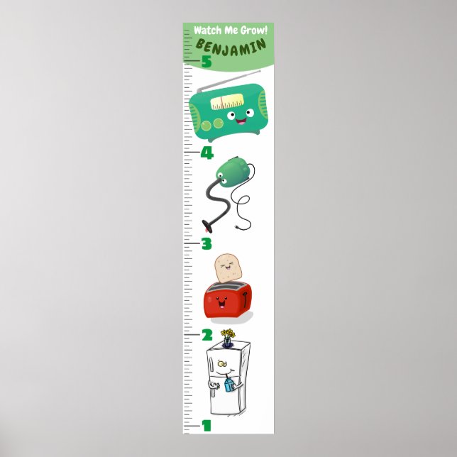 Wachstumstabelle für niedliche Cartoon Poster (Vorne)