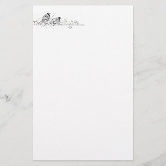 Wachtel-Briefpapier Briefpapier (Vorderseite)