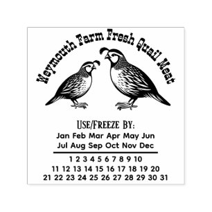 Wachtel Farm Fleisch Eier Frische Kalender Datum # Permastempel