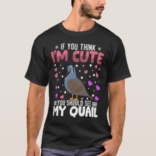 Wachtelherz Valentinstag Tier für weibliche Kinder T-Shirt